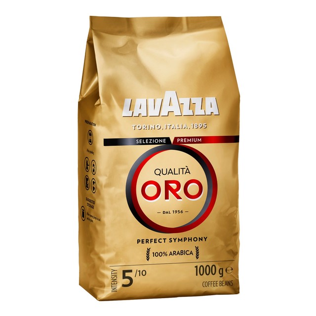 Lavazza Qualita Oro medium roast coffee beans 1kg, UK version