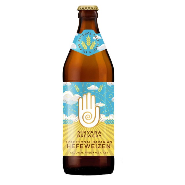 Nirvana Alcohol-Free Bavarian Hefeweizen 500ml, imported from the UK