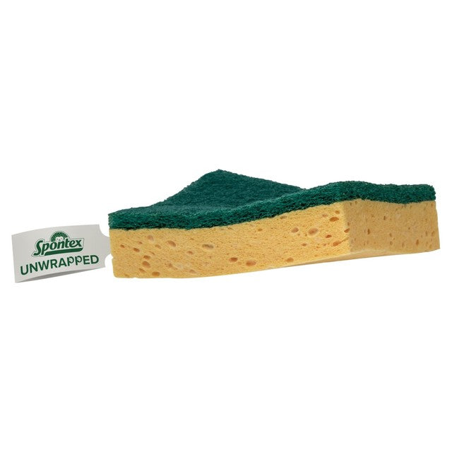 Spontex biodegradable unwrapped sponge scourer (British brand)
