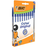 BIC Cristal Original blue ballpoint pens box of 10 - British product