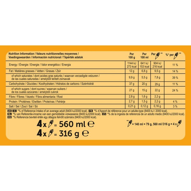 Wall's Cornetto Soft Mango White Chocolate ice cream cones pack of 4 x 140ml - British product