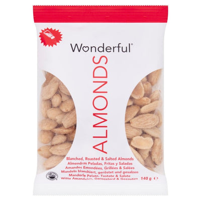 Wonderful Blanched Roasted & Salted Almonds 140g