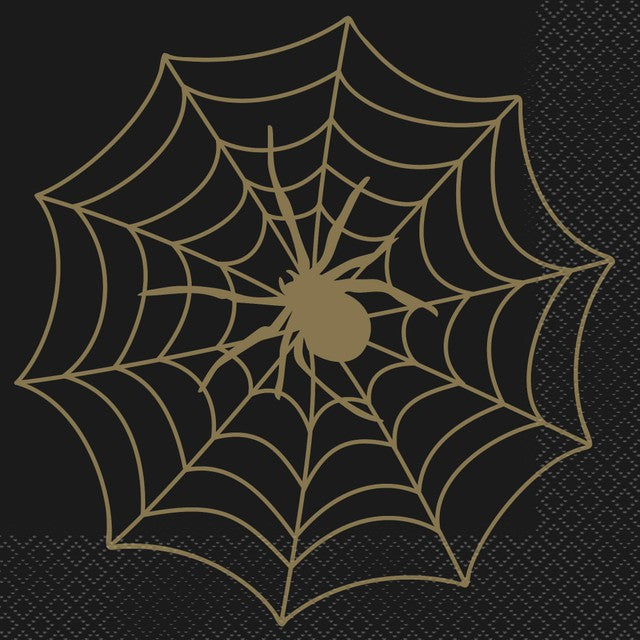 Unique Party spider web Halloween napkins pack of 16 - British product