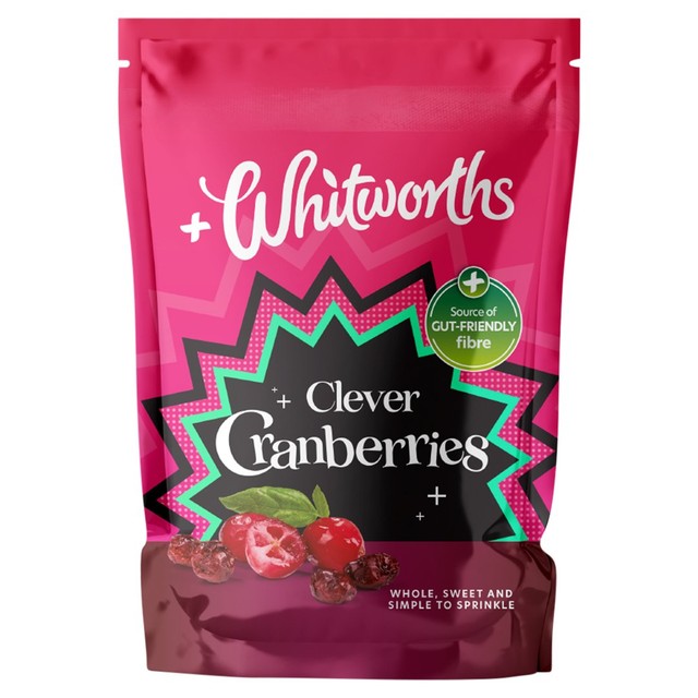 Whitworths whole sweetened dried cranberries 130g (British brand)