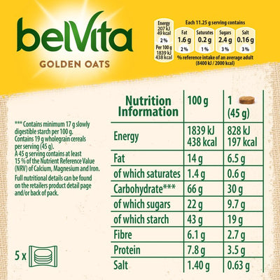 Belvita gyllen havre frokostkjeks