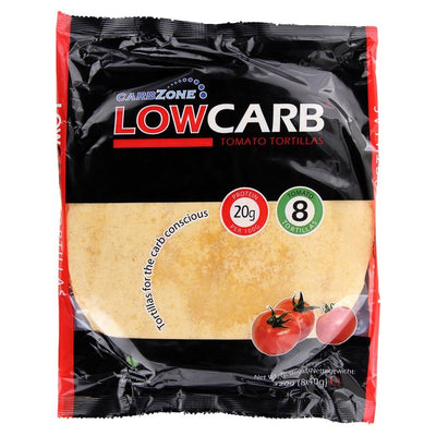 Carbzone Low Carb Tomato Tortilla Wraps Pack of 8