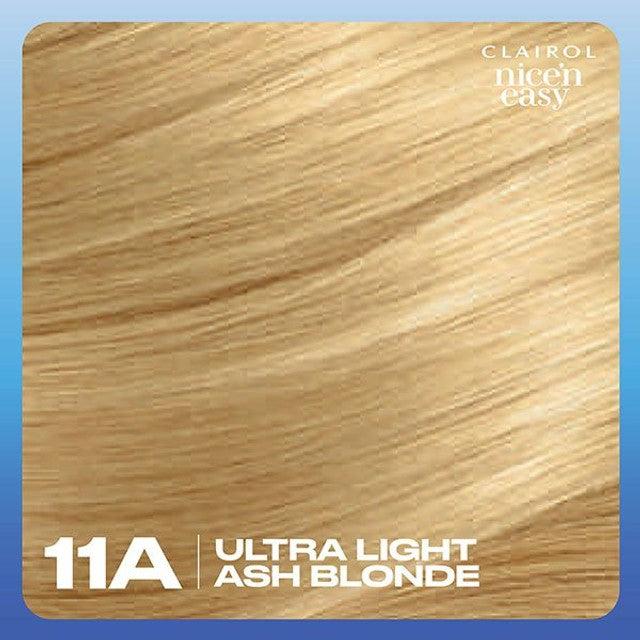 Clairol Nice'n Easy permanent hair dye in Ultra Light Ash Blonde - British product