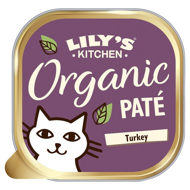 Lily's Kitchen Organic Turkey Dinner Cat Food Tray 85g, UK version
