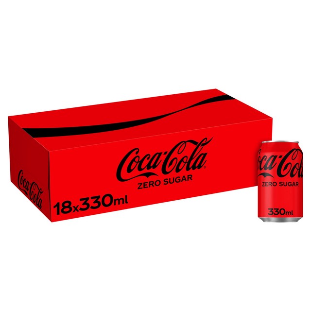 Coca-Cola Zero Sugar sugar-free cola 18 x 330ml - British product