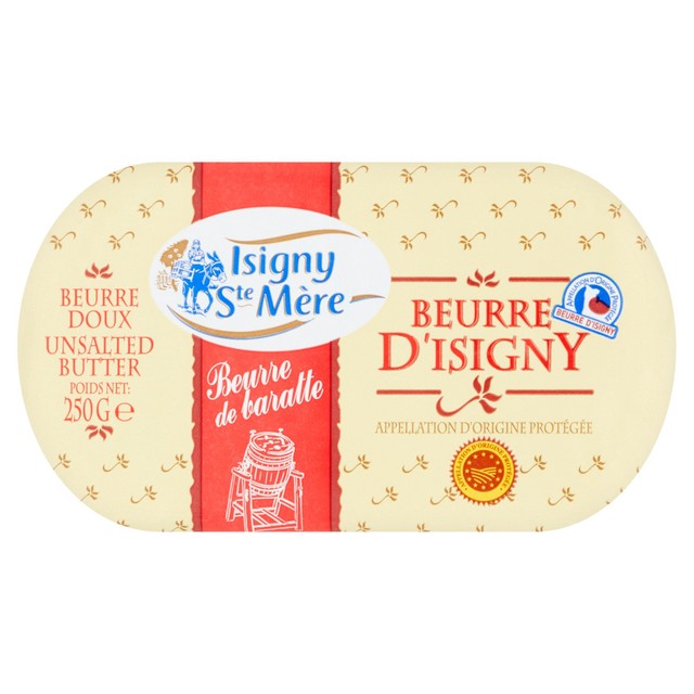 Isigny Sainte-Mère unsalted butter 250g, UK version