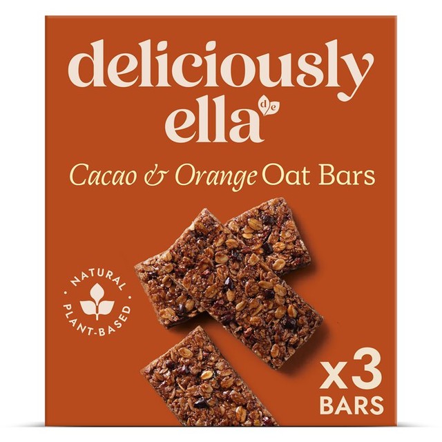 Deliciously Ella cacao orange oat bar 3 x 50g - British product