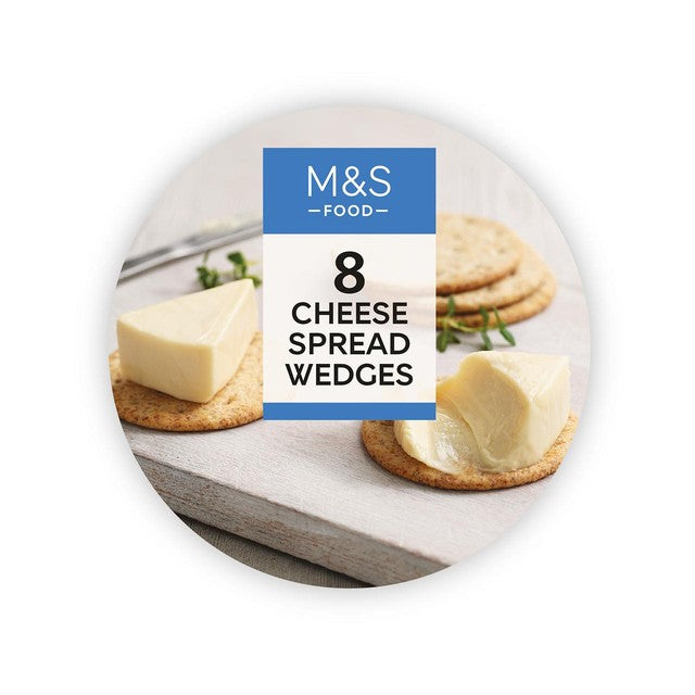 M&S cheese spread wedges 250g, imported from the UK