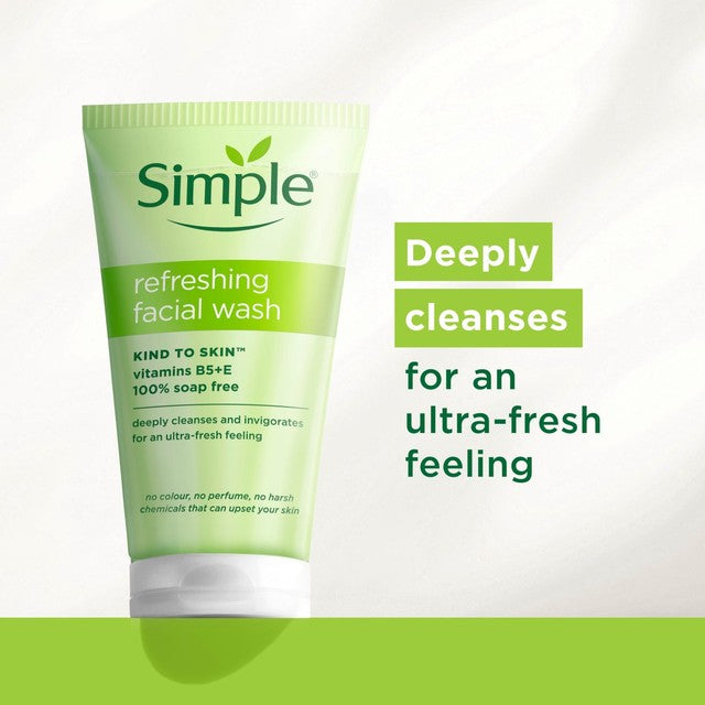 Simple facial gel wash for sensitive skin 150ml (British brand)