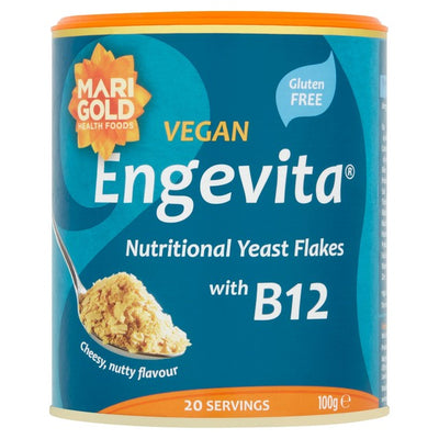 Flocons de Levure Nutritionnelle avec B12, Riche en Protéines, Boîte 100g