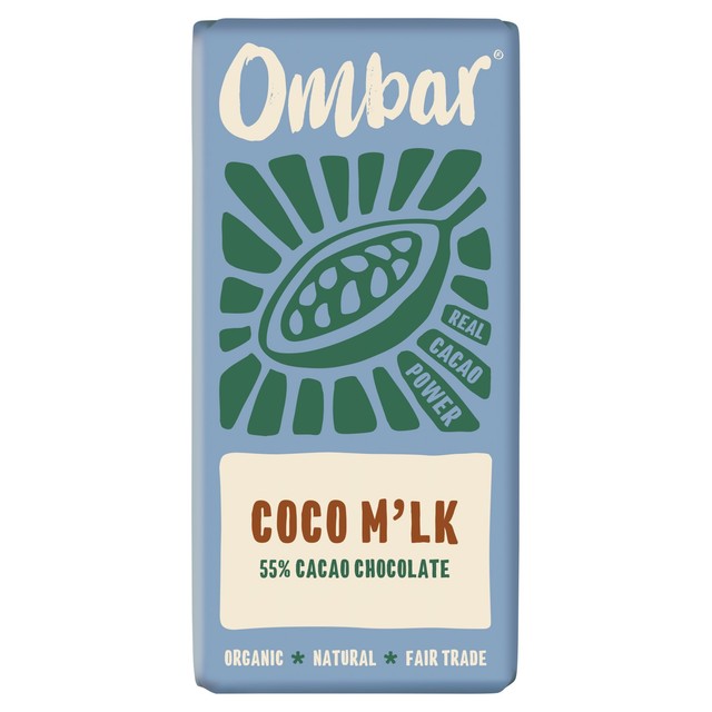 Ombar Coco Mylk chocolate bar 35g, imported from the UK