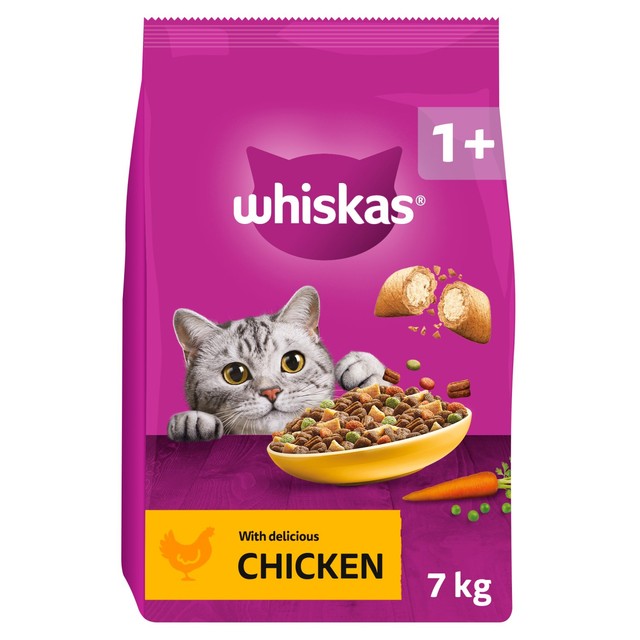 Whiskas dry cat food with chicken 7kg (British brand)
