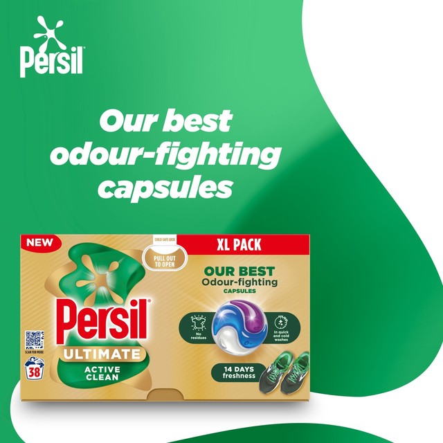 Persil washing capsules Active Clean 38 washes, imported from the UK