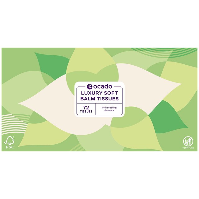 Ocado Luxury Soft Balm Tissues 72 pack, imported from the UK