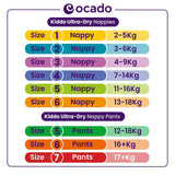 Ocado Kiddo Ultra-Dry nappies Size 1 (2-5kg), imported from the UK