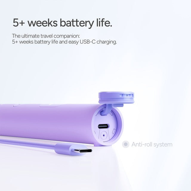 Ordo Sonic Lite lavender electric toothbrush, imported from the UK