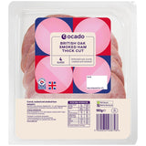 Ocado British Oak Smoked Ham Thick Cut 4 slices, imported from the UK