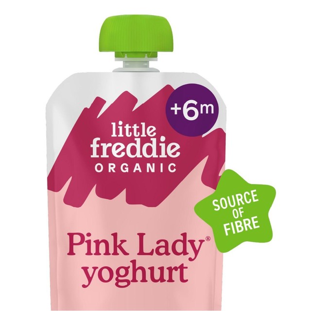 Little Freddie apple yoghurt baby food pouch 100g, UK version