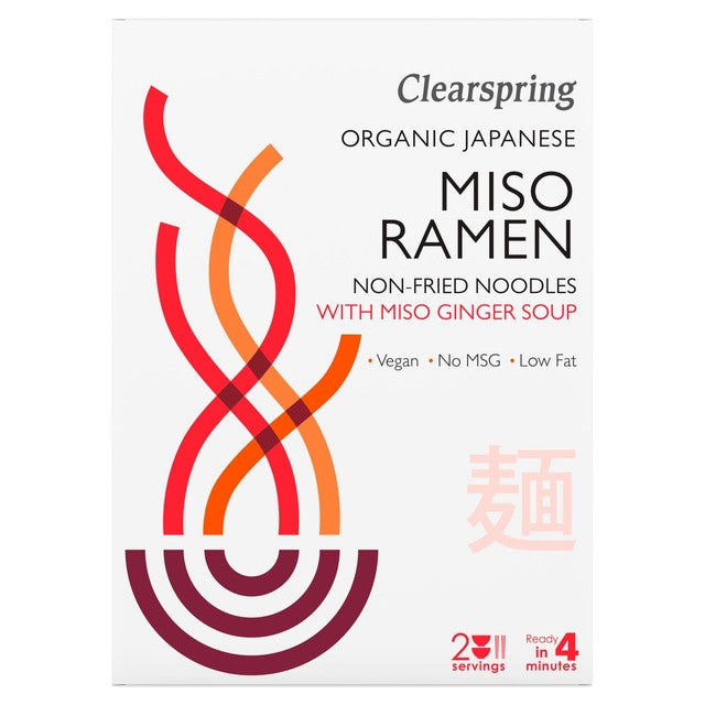 Clearspring Miso Ramen Noodles with Ginger Soup 210g - British product
