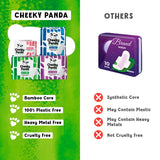 The Cheeky Panda bamboo period pads light 240mm 15 pack (British brand)