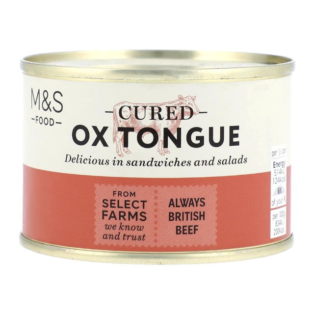 M&S cured ox tongue 184g, imported from the UK