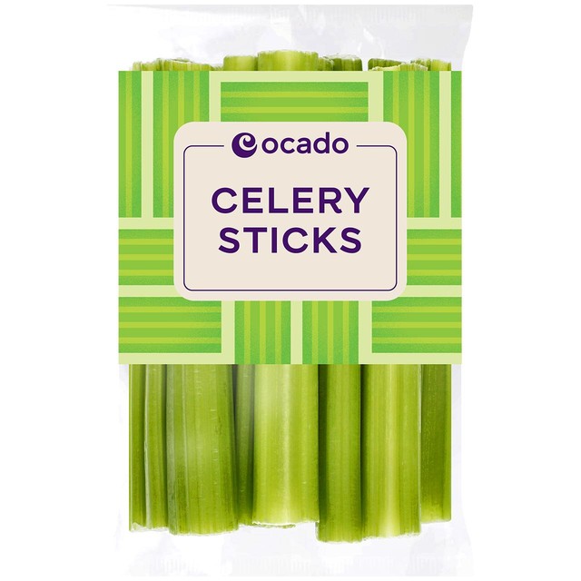 Ocado celery sticks 350g, imported from the UK