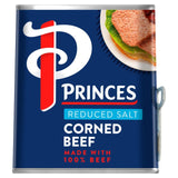 Princes reduced salt corned beef 340g, imported from the UK