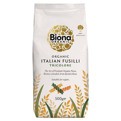 Biona Organic Fusilli Tri Colore Pasta 500g
