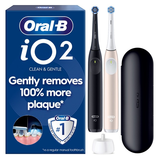 Oral-B electric toothbrush Night Black / Calm Pink duo pack, imported from the UK