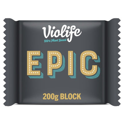 Violife Epic Cheddar Flavoured Vegan Cheese Block 200g