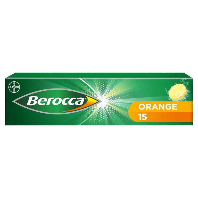 Berocca Orange effervescent tablets 15 pack - British product