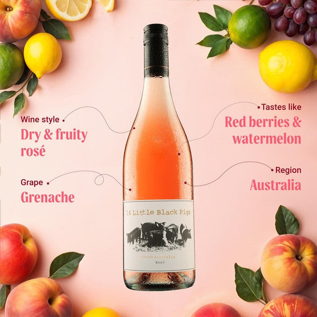 Virgin Wines 16 Little Black Pigs Rosé Wine 75cl, UK version