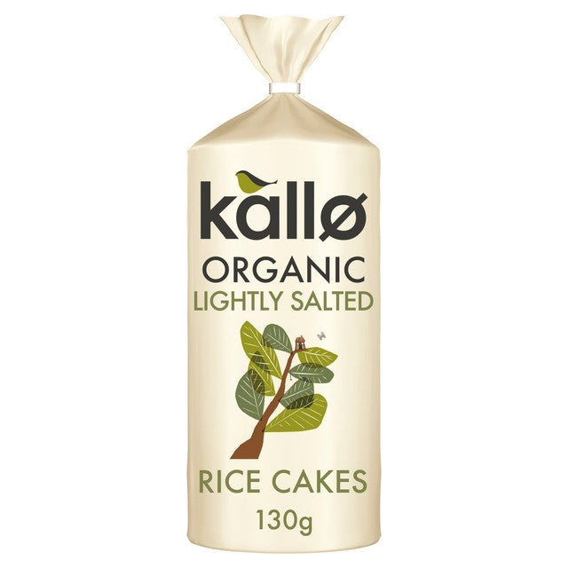 Kallo Organic Thick Slightly Salted Rice Cakes 130g, UK version