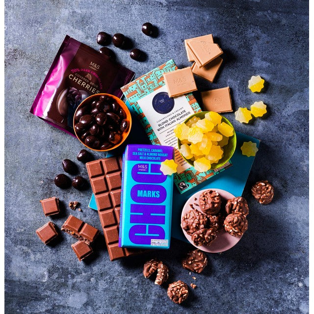 M&S Swiss Hazelnut & Milk Chocolate Nutty Clouds chocolate snack 140g, imported from the UK