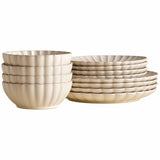 M&S Scallop Natural 12 piece dinner set, imported from the UK
