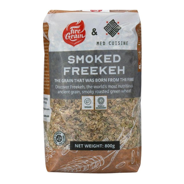 Med Cuisine Roasted Smoked Green Freekeh 800g, imported from the UK
