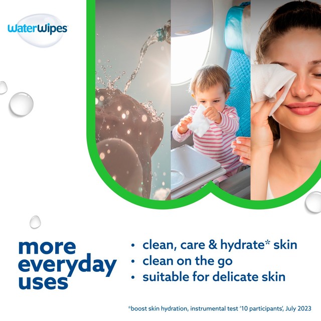 WaterWipes Hydrating Clean Baby Wipes 60 wipes (British brand)