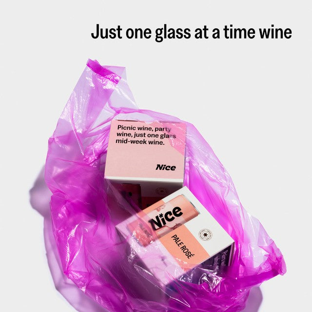 NICE Pale Rosé canned wine multipack 4 x 187ml, imported from the UK