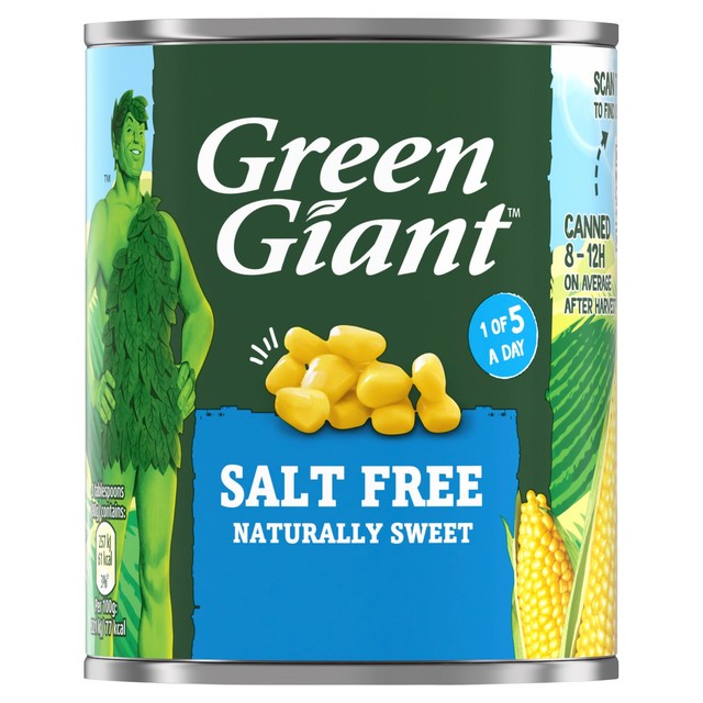 Green Giant Salt Free Sweetcorn 198g, UK version
