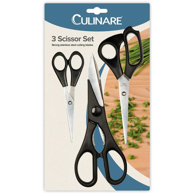 Culinare 3 piece scissor set - British product