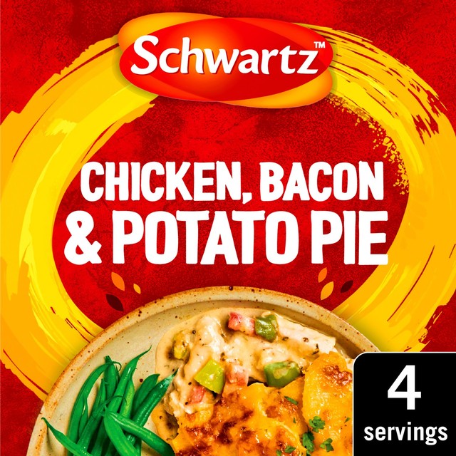 Schwartz Chicken Bacon & Potato Pie recipe mix 35g (British brand)