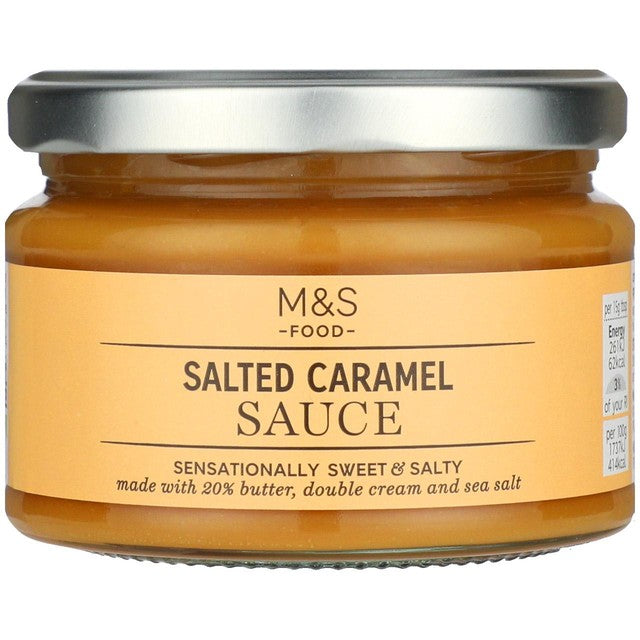 M&S salted caramel dessert sauce 260g, imported from the UK