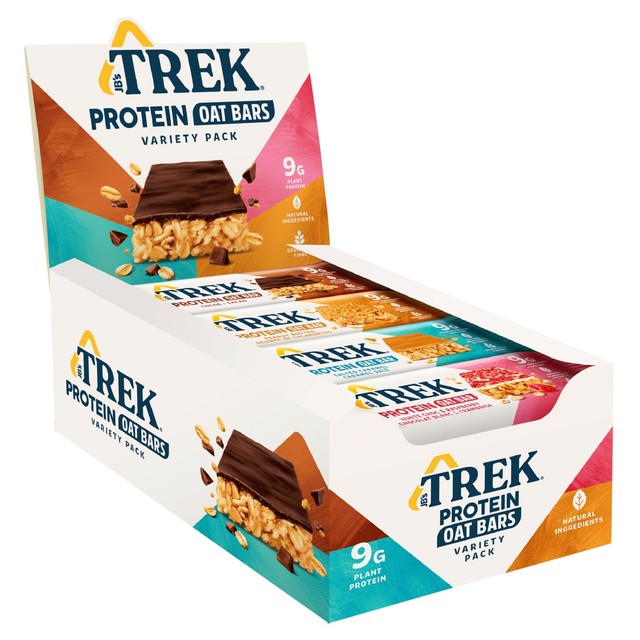 Trek vegan protein flapjacks variety pack 16 x 50g (British brand)