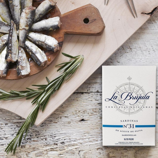 La Brújula sardinillas canned fish 115g (British brand)