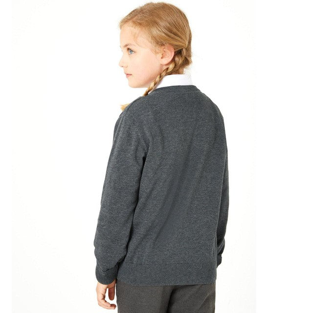M&S grey children's cotton jumper for 5-6 years, imported from the UK