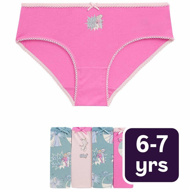 M&S Disney Frozen girls knickers 5-pack 6-7 years, imported from the UK